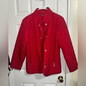Red Quilted Jacket by Jane Ashley
